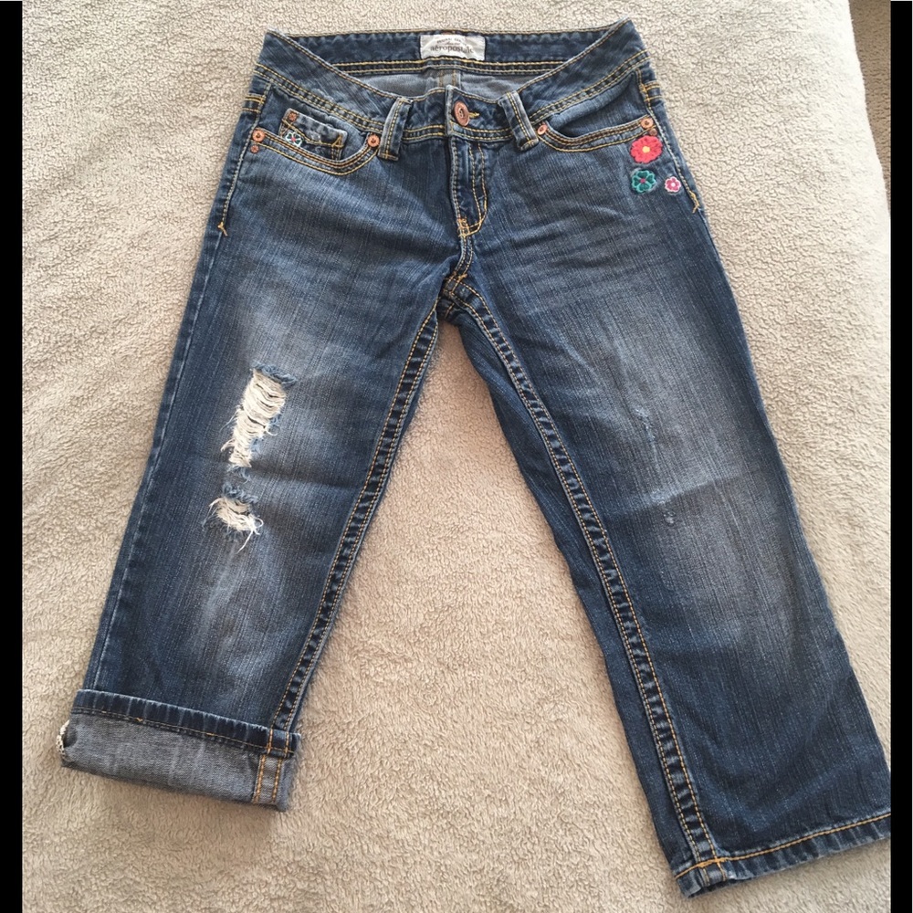 VINTAGE Y2K AEROPOSTALE DENIM CAPRI SZ 3/4